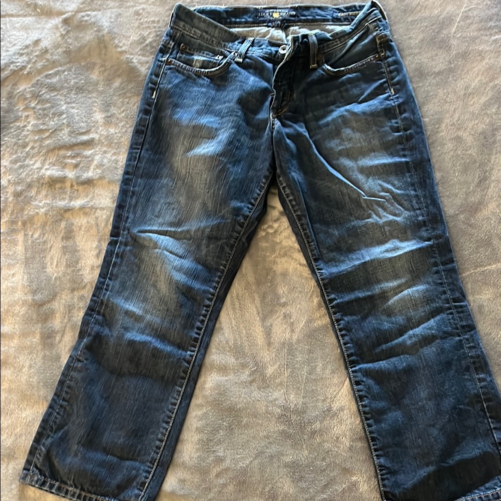 Lucky Brand Easy Rider Cropped Wide Leg Denim Jeans Size 4 Lucky Brand Easy Rider Cropped Wide Leg Denim Jeans Size 4